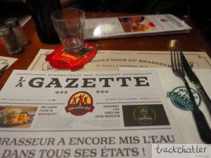 3 Brasseurs Gazette menu